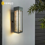 Crystal Bubble Glass Wall Lamp 11W LED Outdoor Sconce IP65 Garden Light