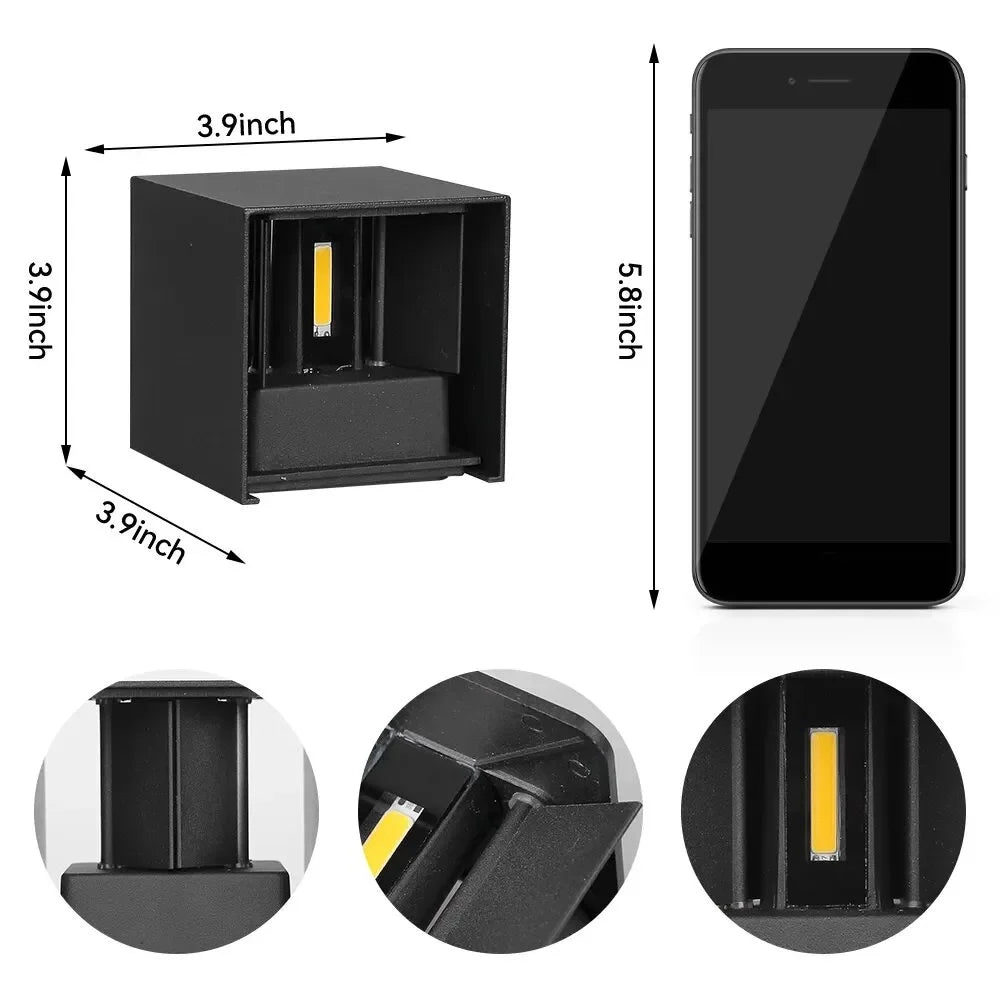 Outdoor Wall Light 10W Up Down Adjustable Angle for Corridor Garden Decor