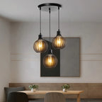 Wrought Iron Caged Pendant Light for Industrial Style Decor