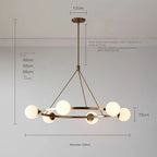 Glass Ball Chandelier LED Hanging Lamp Modern Nordic Style Pendant Light