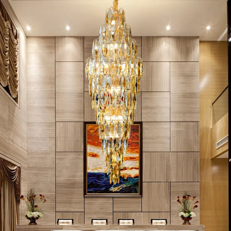 Crystal Chandelier for Luxe Modern European Villa Decor