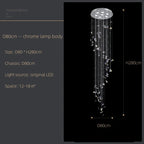 Butterfly Crystal Chandelier for High Ceilings & Staircases