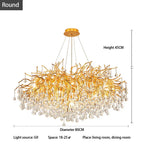 Crystal Tree Branch Chandelier: Luxury LED Pendant Light for Elegant Living Spaces