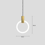 Modern Nordic Bedroom Circle Ring Chandelier LED Pendant Lighting