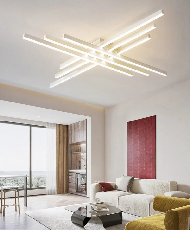 Modern Minimalist LED Ceiling Strip Lights for Living Room, Kitchen, Bedroom