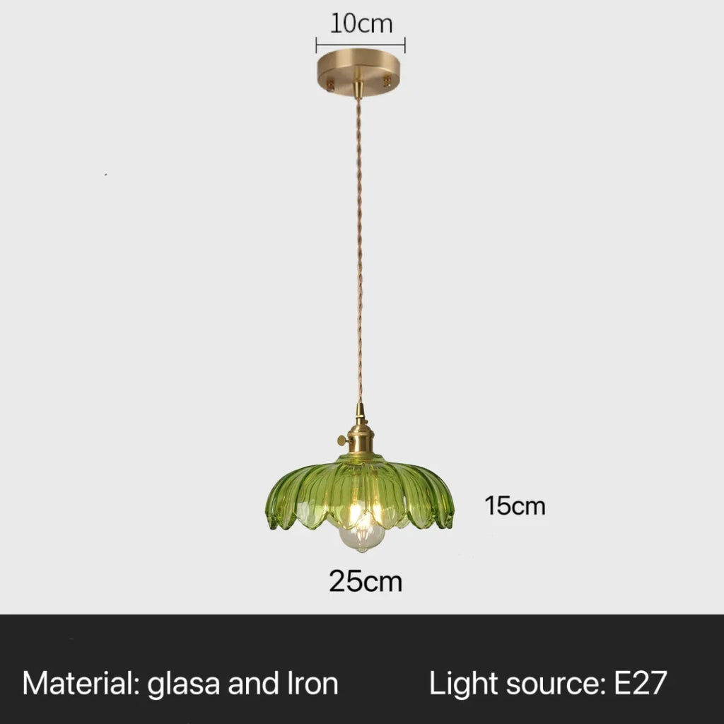 Nordic Flower Glass Pendant Chandeliers for Restaurant Cafe Hotel Decoration