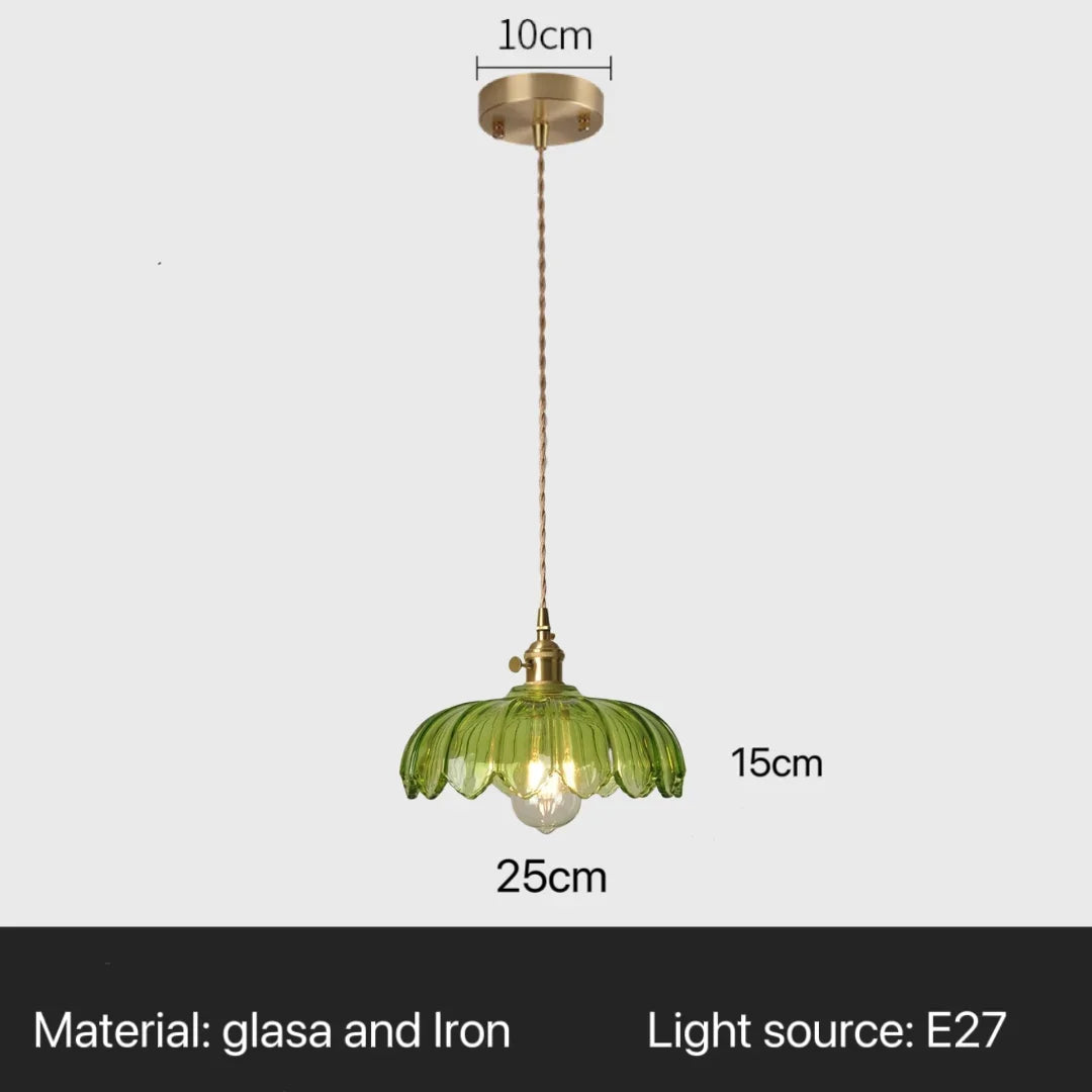 Nordic Flower Glass Pendant Chandeliers for Restaurant Cafe Hotel Decoration