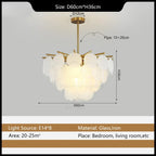 Shell Shape Glass Chandelier Ceiling Lamp - Modern Nordic Style Pendant Light