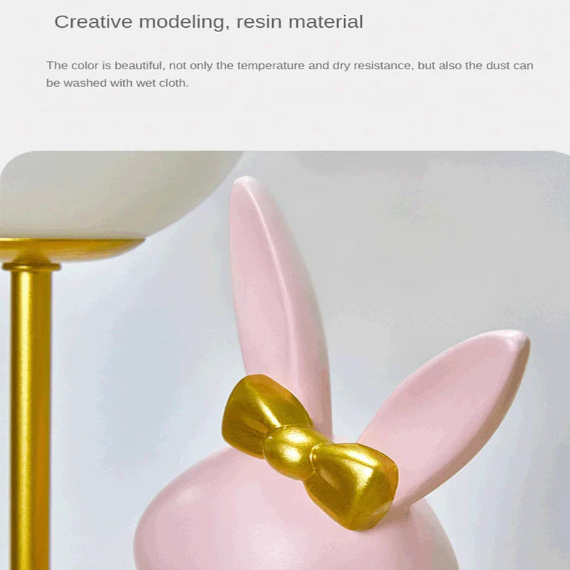 Nordic Rabbit Table Lamp: Luxury Bunny Night Light for Bedroom, Wedding & Birthday Gift
