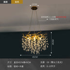 Golden Branch Led Ceiling Chandelier Modern Living Room Pendant Lights