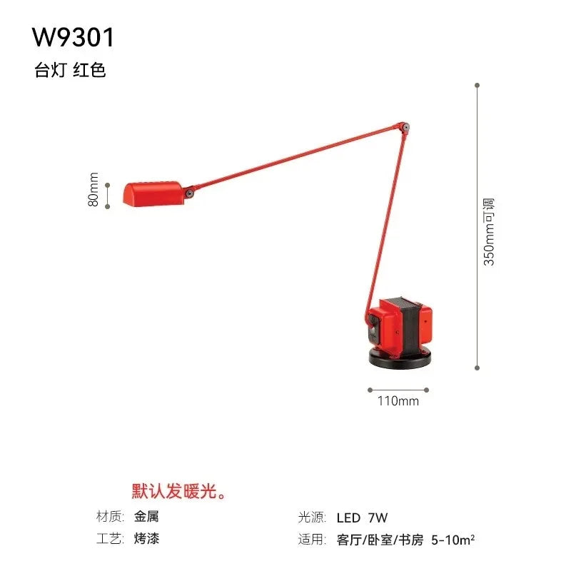 Lumina Adjustable Long Arm Floor Lamp - Industrial Design for Reading and Study Room