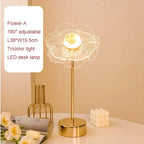Butterfly Gold Acrylic LED Desk Lamp for Artful Living Room Night Light