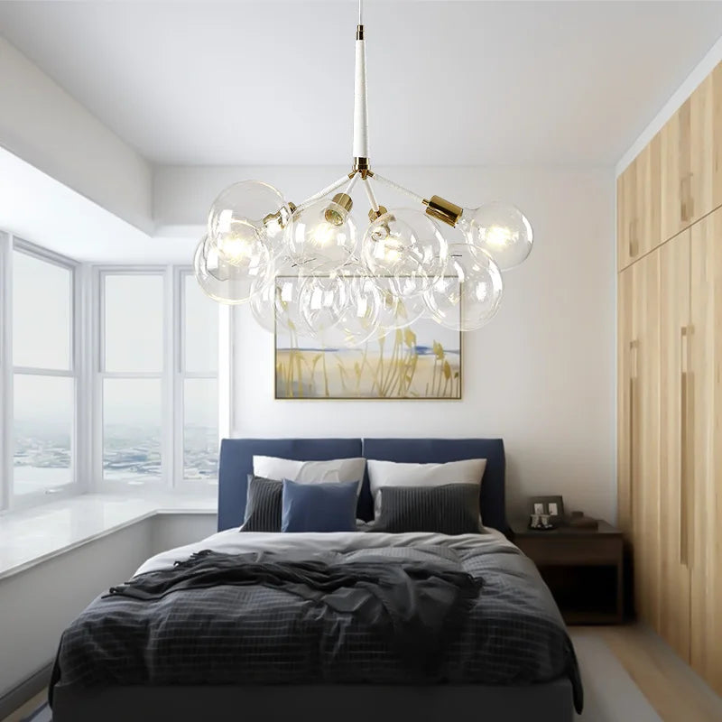 Glass Balls Ceiling Pendant Lights Minimalist Living Room Chandelier Shop Bar Decor