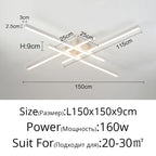 Modern Minimalist LED Ceiling Strip Lights for Living Room, Kitchen, Bedroom