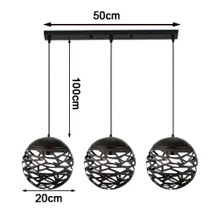 Kelly Pendant Lamp: Vintage Ball Light Chandelier for Industrial Home Decor