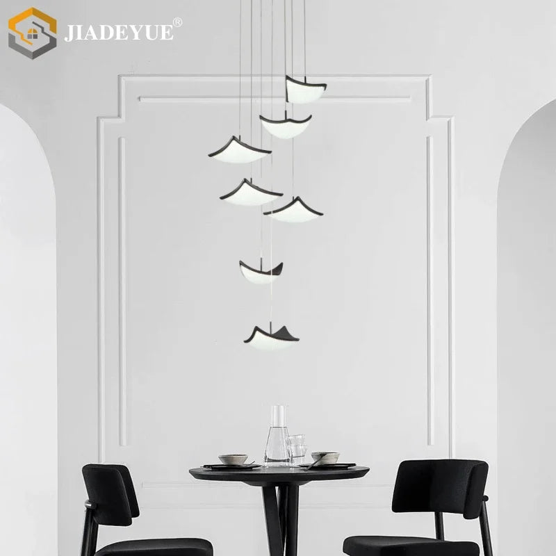 Crystal Sand Staircase Chandelier-Living, Dining, Bedroom LED Decorative Light