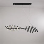 Modern Nordic Fishbone Chandelier for Living Room, Restaurant, and Office