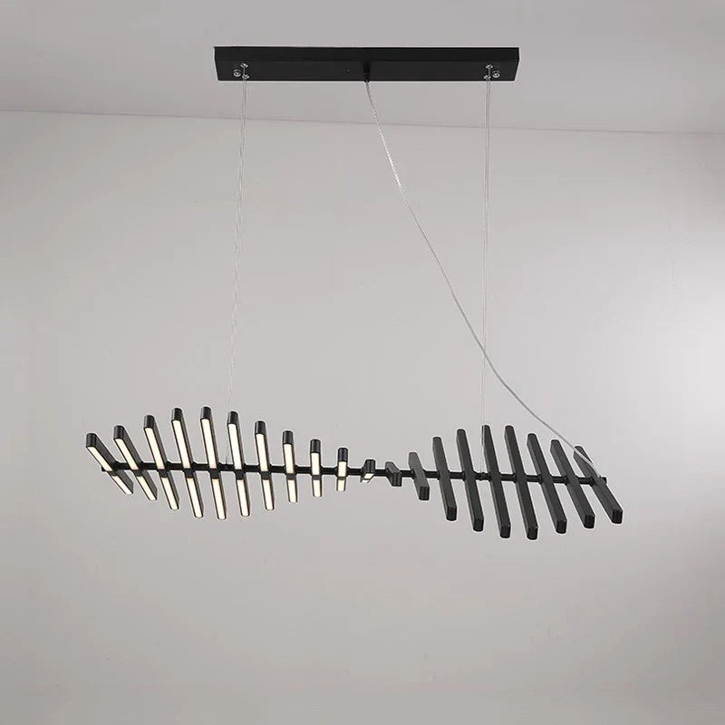 Modern Nordic Fishbone Chandelier for Living Room, Restaurant, and Office