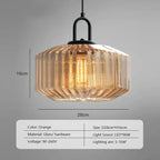 Retro LED Glass Chandelier for Dining Table, Bedroom & Restaurant