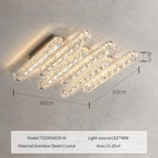 Crystal Chandelier Lights for Living Dining Bedroom LED Dimmable Lustre Lighting