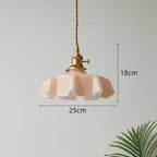 Retro Nordic Glass Pendant Light, Colorful Living Room Hanging Lamp