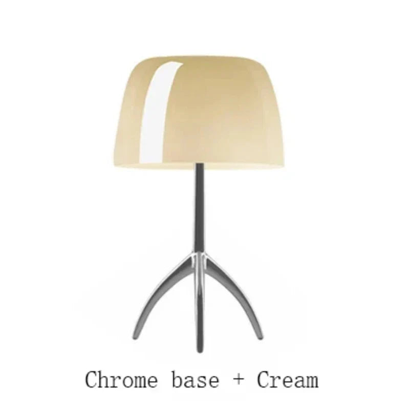 Lumiere Glass Table Lamp - Modern LED Desk Light for Bedroom and Living Room