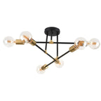 Vintage Wrought Iron Chandelier for Living Room - Industrial Loft Ceiling Lighting