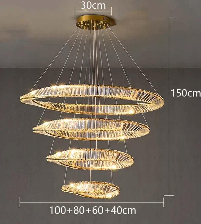 Crystal Chandelier: Luxury Pendant Lamp for Living Room and Bedroom