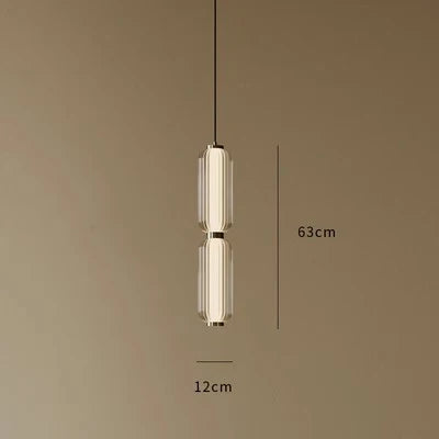 Glass Staircase Pendant Light: American Retro Minimalist Restaurant Foyer Artistic Lamp