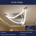 Pear Necklace Chandelier: Luxury Pendant Light Fixture for Living & Dining Rooms