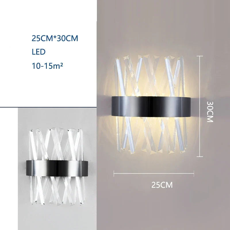 Crystal Wall Lamp: Modern Light Luxury for Living Room, Bedroom, and Corridor.
