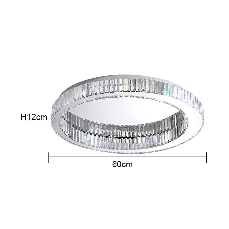 Crystal Round Ceiling Lamp for Modern Minimalist Indoor Lighting décor