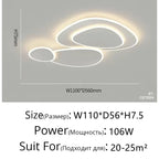 Modern Dimmable LED Ceiling Chandelier for Home Living Bedroom Study Room