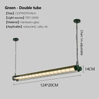 Long Bar Restaurant Pendant Light: Industrial Style for Coffee Shop and Office