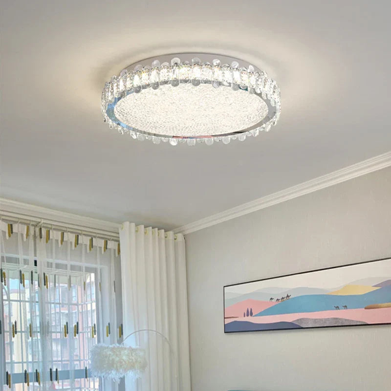 Modern Round LED Crystal Ceiling Light for Home Decor Lighting