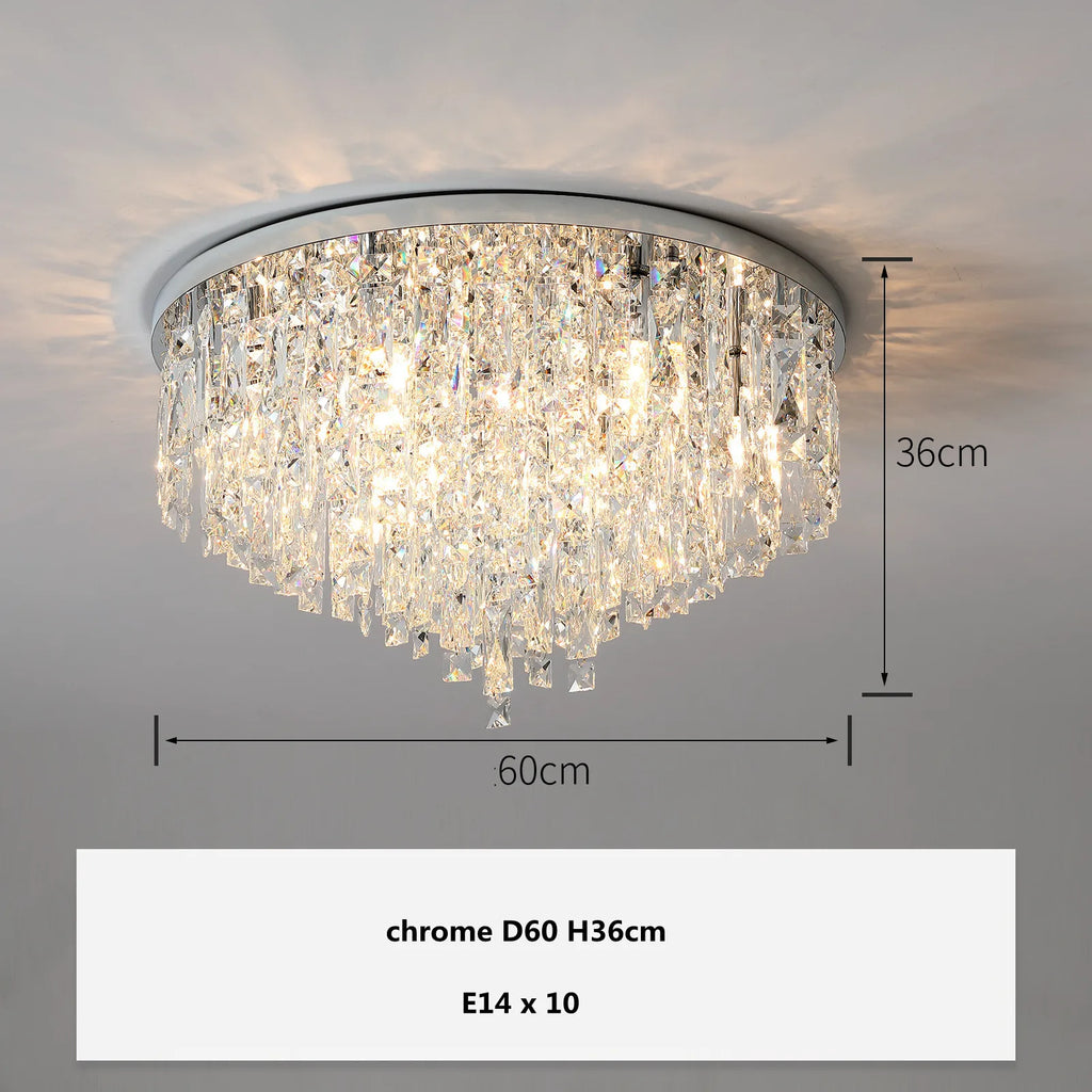 Modern Crystal LED Ceiling Chandelier Lighting Fixture