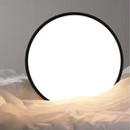 Wood LED Ceiling Lamp: Modern Nordic Round Light Fixture for Living Room & Bedroom