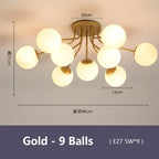 Bubble Glass LED Ceiling Light for Living Room Bedroom Kitchen Dining