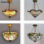 Stained Glass Tiffany Chandelier Pendant Light for Mediterranean Home Decor