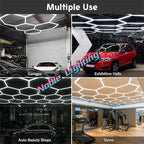 Honeycomb Hexagon LED Ceiling Light for Hair Salon & Auto Detailing