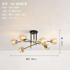 Glass Ball LED Chandelier Ceiling Light for Living Room and Kitchen
