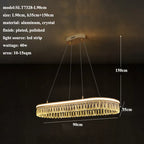 Modern Crystal LED Chandelier for Living Dining Room Decor