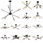 Sputnik Ceiling Chandelier: Modern Nordic Semi Flush Mount Lighting Fixture