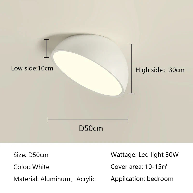 LED Semicircular Ceiling Light for Bedroom, Aisle, Balcony - Modern & Creative Lighting Fixtures