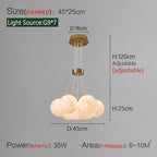 Nordic Moon Chandelier Bubble Ball Living Room Dining Bedroom Lamp