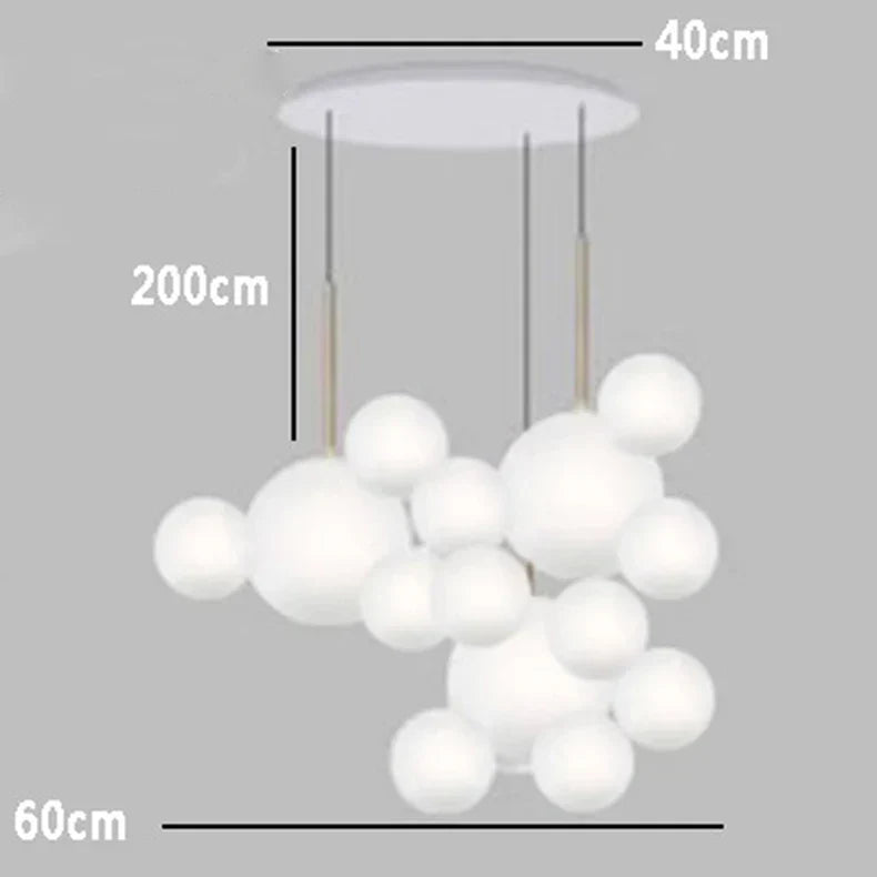 Nordic Home Decoration Stair Chandelier Living Dining Room Pendant Ceiling Light Indoor Lighting Afralia™