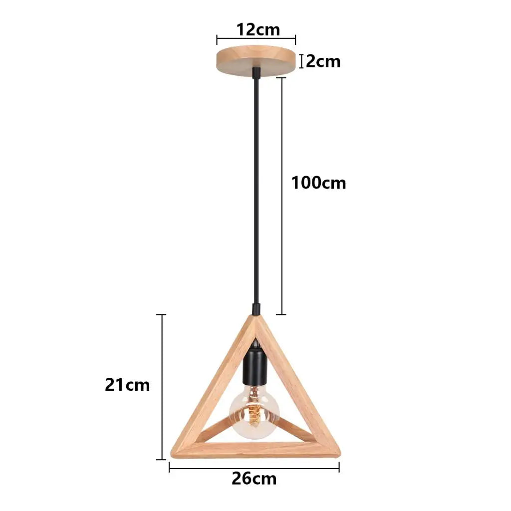 Vintage Industrial Wood Pendant Light Chandelier for Kitchen Island Living Room