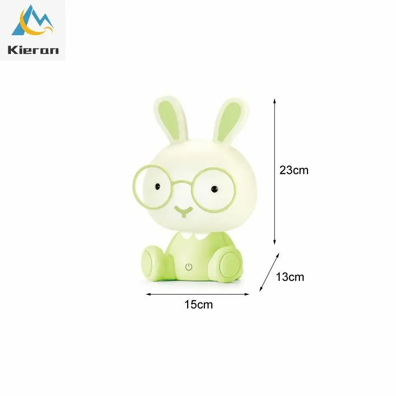 Rabbit LED Night Light for Kids' Room Decor Touch Switch Floor Lamp
