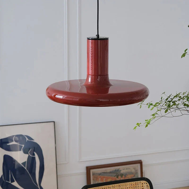 Red Chandelier: Danish Style Modern Bauhaus Artistic Bedroom Lamp
