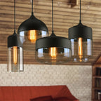 Glass Shade Pendant Light, Industrial Kitchen Restaurant Decor Lighting